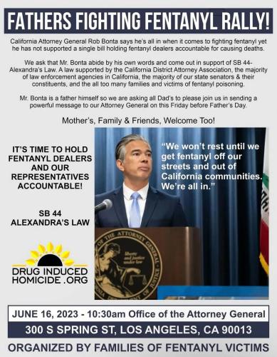 Los Angeles, California - June 16, 2023 - Fathers Fighting Fentanyl Rally