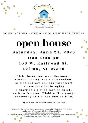 Selma, South Carolina - June 24, 2023 - Homeschool Open House