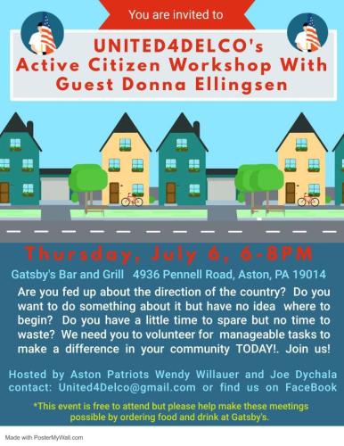 Aston, Pennsylvania - July 6, 2023 - Active Citizen Workshop