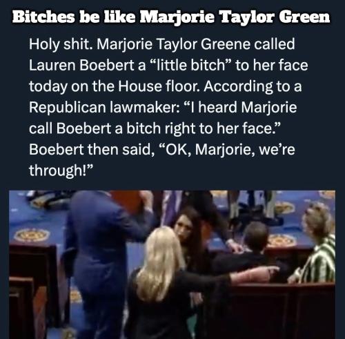 Bitches be like Marjorie Taylor Green