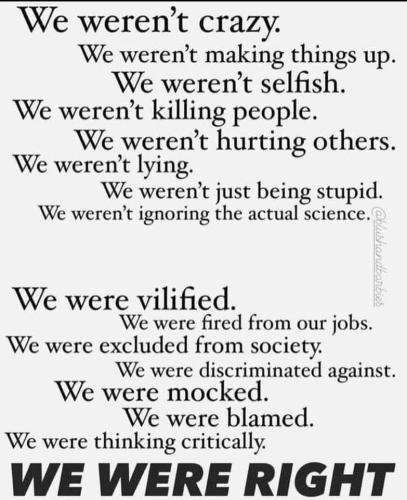 we were right