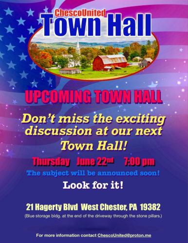 West Chester, Pennsylvannia - June 22, 2023 - Town Hall