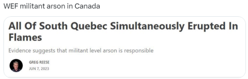 WEF militant arson in Canada