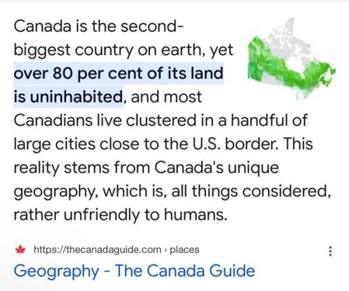 Canada is the 2nd largest country