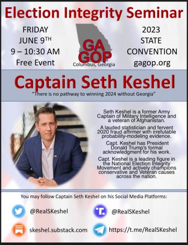 Columbus, Georgia - June 9, 2023 - Election Integrity Seminar