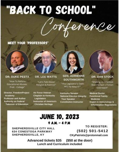 Shephersville, Kentucky - June 10, 2023 - Back to School Conference