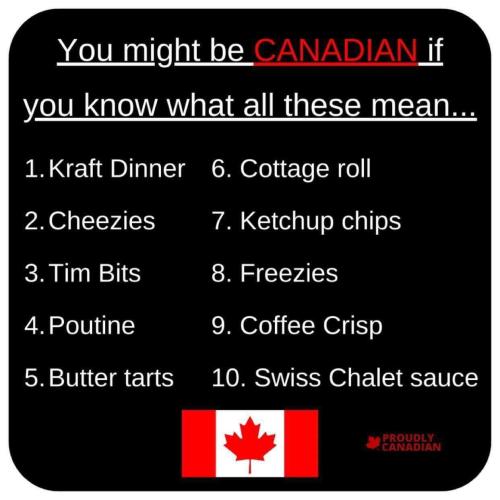 you might be a Canadian