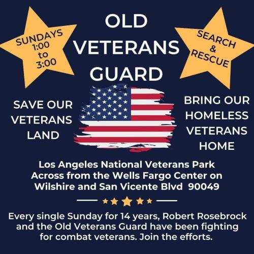 California - Every Sunday - Stand with Old Veterans Guard