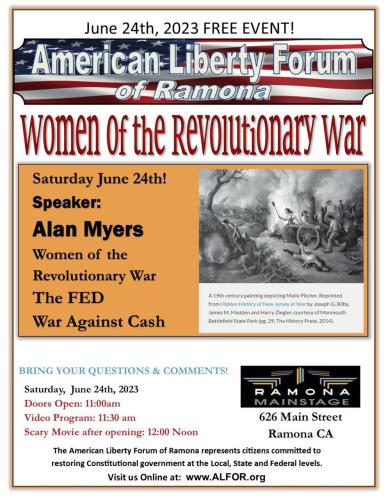 Ramona, California - June 24, 2023 - The Fed War Against Cash