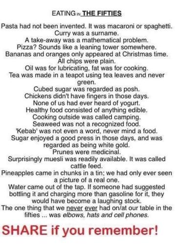 eating the fifties