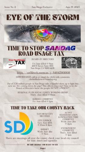 San Diego, California - Call to Action - Stop Mileage Tax