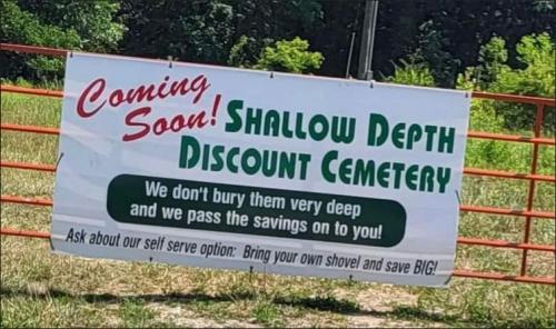 shallow depth discount cemetery