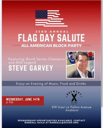 Anaheim, California - June 14, 2023 - Flag Day Salute