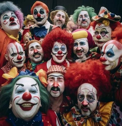 clowns all over