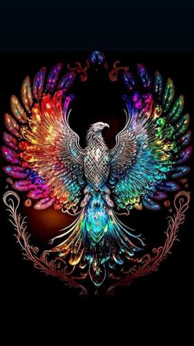 Beautiful colored eagle wings