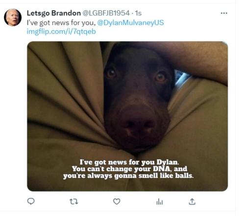 Letsgo Brandon Dylan Mulvaney tweet