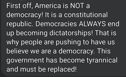 America is NOT a Democracy