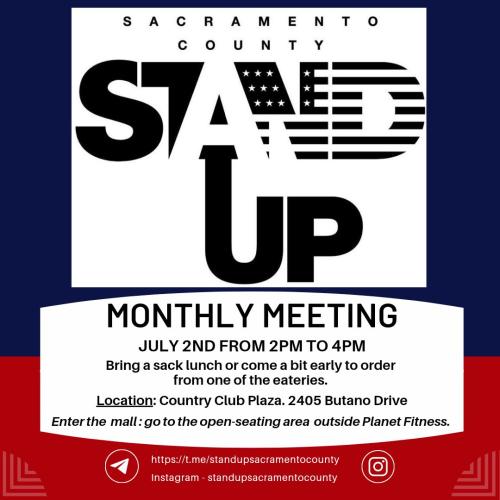 Sacramento, California - June 30, 2023 - Meeting of Stand Up Sacramento