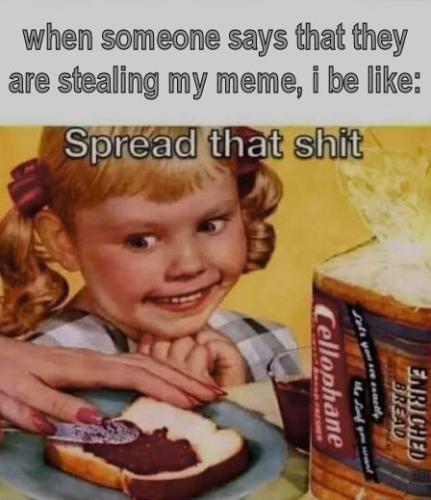 when someone says that they are stealing my meme i be like