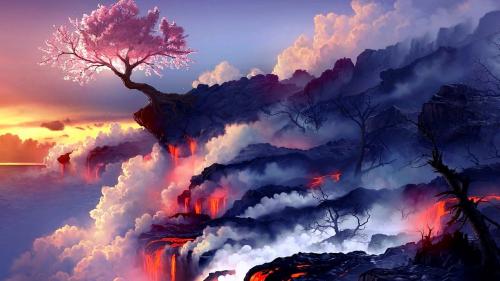 ! Beautiful lava and plumes