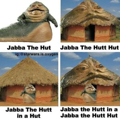 Jabba the Hutt in a jabba the Hutt Hut