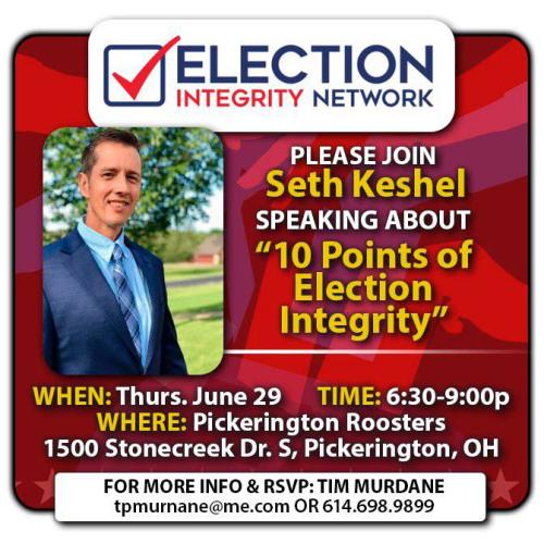 Pickerington, Ohio - June 29, 2023 - Election Integrity