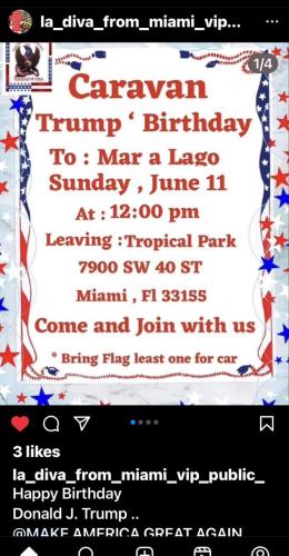 Miami, Florida - June 11, 2023 - Trump Caravan