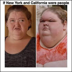 if new york and california were women