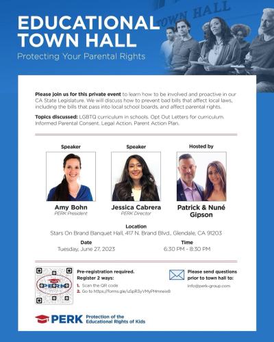 Glendale, California – June 27, 2023 – PERK – Educational Town Hall
