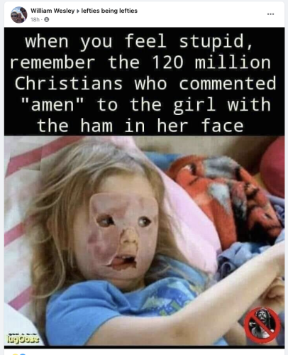 ham face democrat religion amen Screen Shot 2023-06-17 at 12.39.30 PM