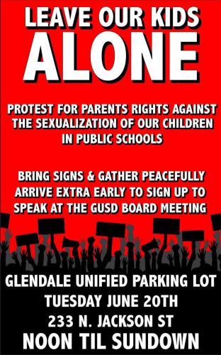 Glendale, California - June 20, 2023 - Protest