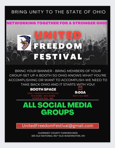 Washington, Ohio - July 1-2, 2023 - United Freedom Festival