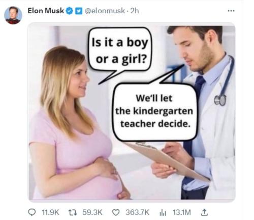 Elon Musk is it a boy or a girl