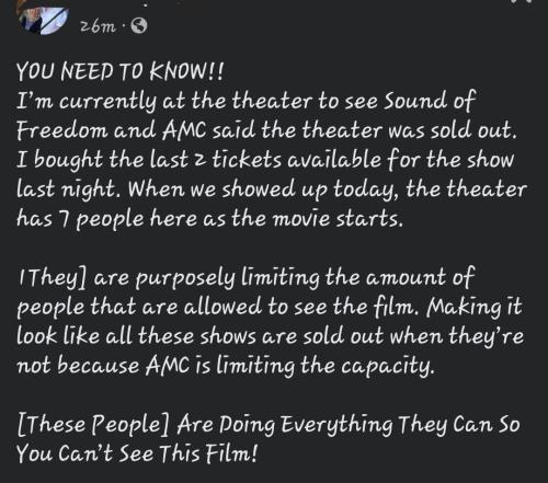 No!!!!!!AMC & REGAL are preventing it be seen