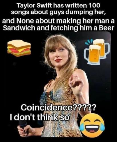 Taylor Swift sammiches and beer