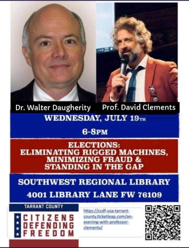Fort Worth, Texas - July 19, 2023 - Election Integrity
