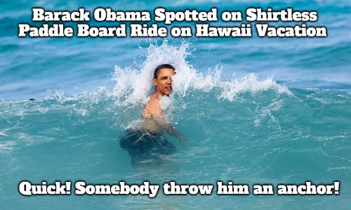 Barack Obama Spotted on Shirtless Paddle Board Ride on Hawaii Vacation