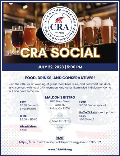 Irvine, California - July 22, 2023 - California Republic Assembly Fundraiser