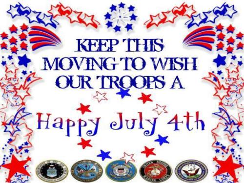 wish our troops a happy 4th