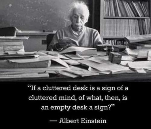 cluttered desk