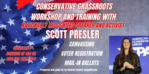 Sauk Rapids, Minnesota - July 22, 2023 - Conservative Grassroots Workshop and Training with Scott Presler