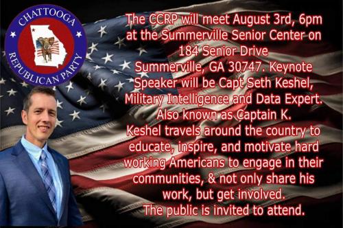 Summerville, Georgia - Aug 3, 2023 - Chattanooga Republican Party Meeting - Guest Speaker Seth Keshel