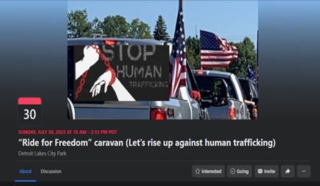 Detroit Lake, Michigan - July 30, 2023 - Ride for Freedom Caravan