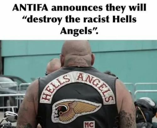 Antifa vs Hells Angels