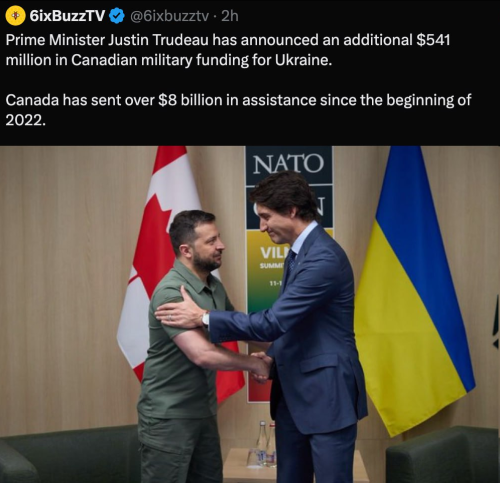 Trudeau funds Ukraine
