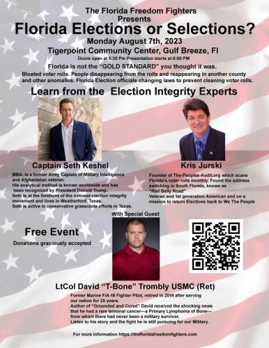 Gulf Breeze, Florida - Aug 7, 2023 - Elections or Selections