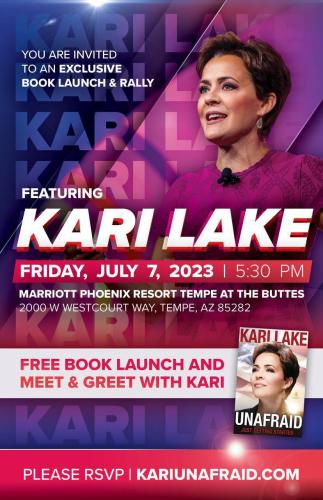 Tempe, Arizona - July 7, 2023 - Kari Lake Book Launch and Rally