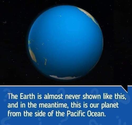 the earth form the PAcific