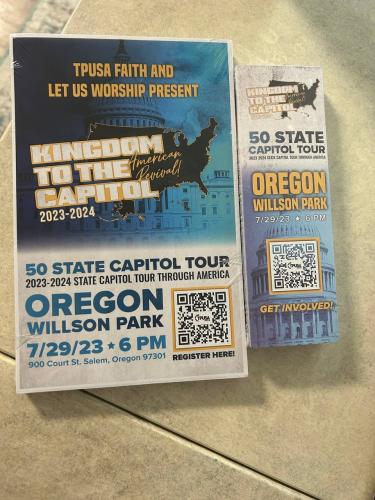 Salem, Oregon - July 29, 2023 - TPUSA Faith and Let Us Worship - Kingdom to the Capital Tour