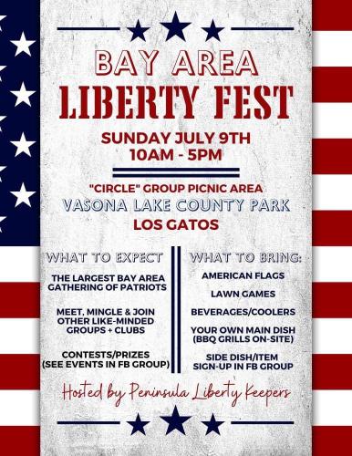 Los Gatos, California - July 9, 2023 - Bay Area Liberty Fest